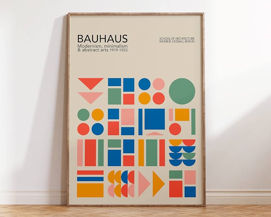 Amazon.com: Wall Art Print Geometric Shapes Bauhaus